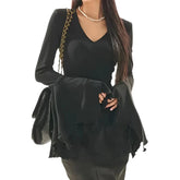 Top de escote en V de hada oscura